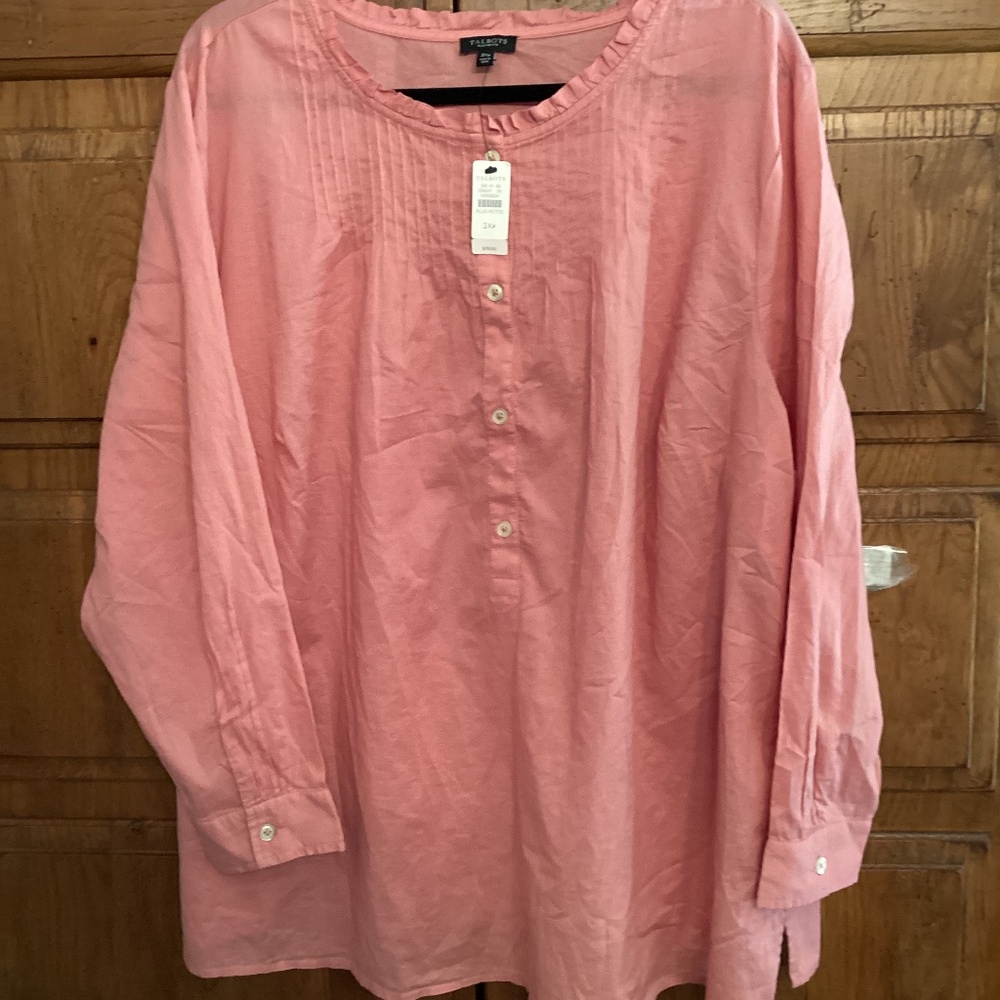 Talbots 3xp. Stitched Front Panel. Ruffled Neck. … - image 1